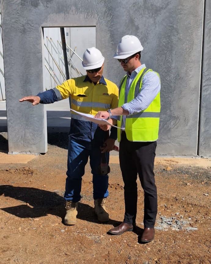 Jack Chaffey on a commercial development site